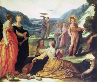 Apollo, Pallade e le Muse, XVI secolo da Bartholomaeus Spranger